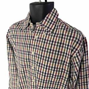 Brooks Brothers Medium Button Down Shirt Multi Colored Plaid